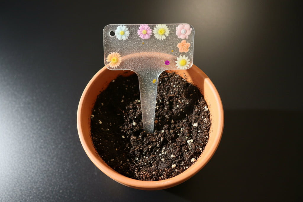 Glitter Resin Plant Stake