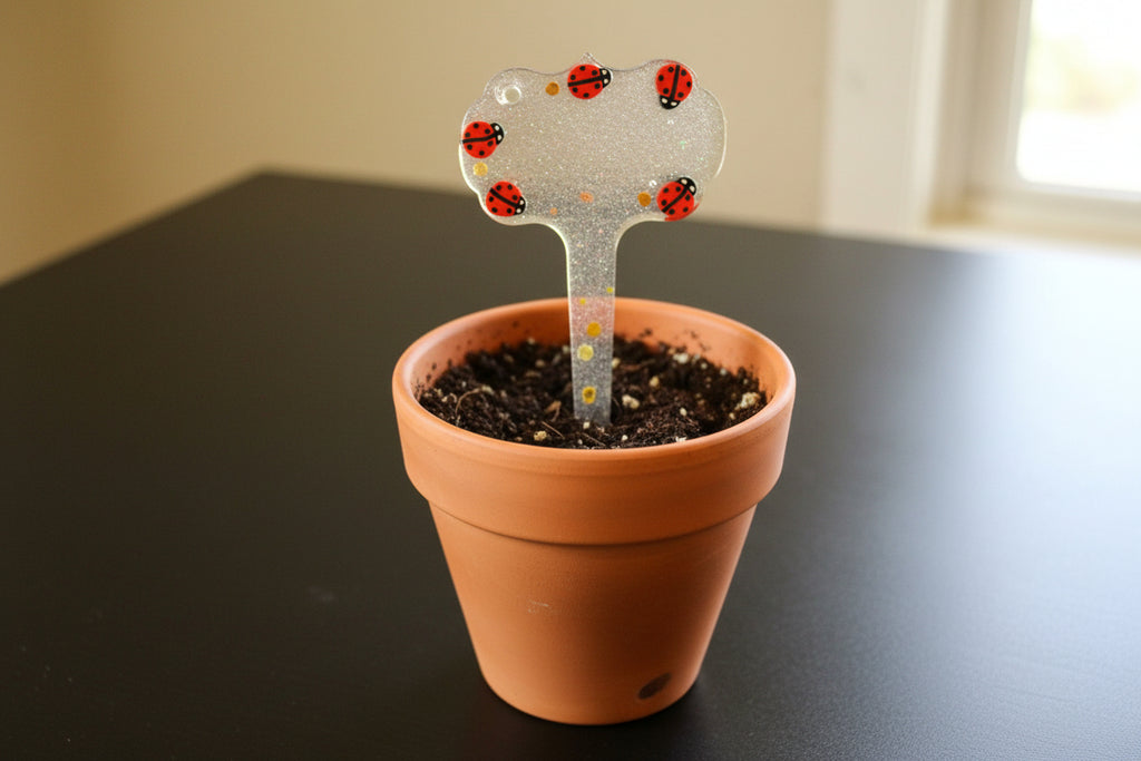 Glitter Resin Plant Stake