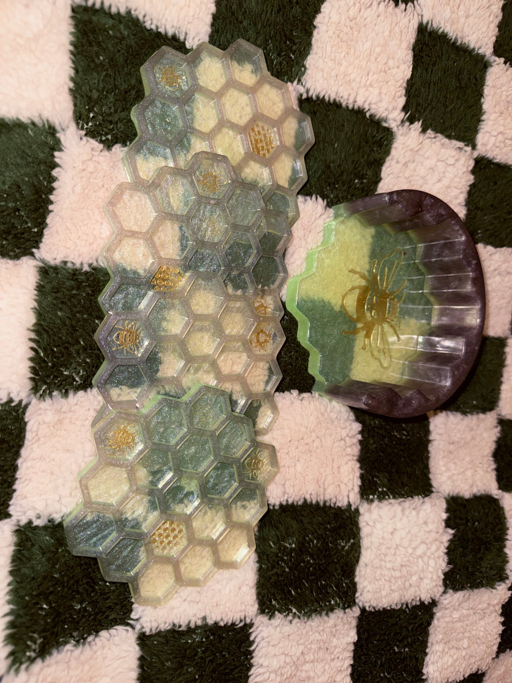 Honeycomb Haze Coasters