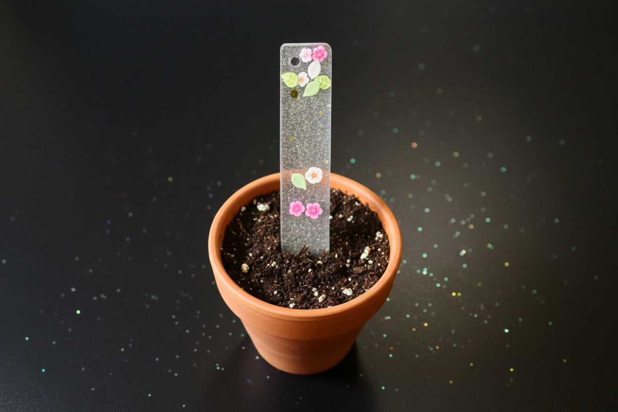 Glitter Resin Plant Stake